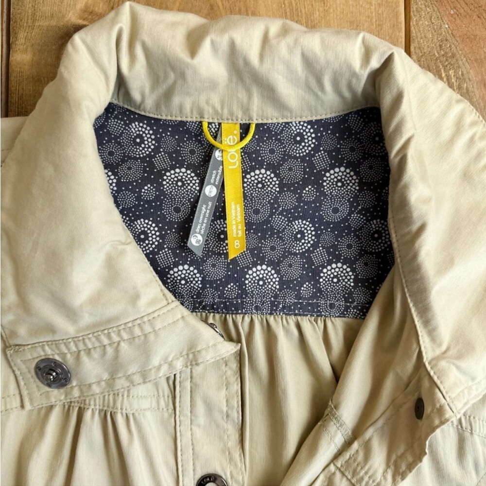 Women’s Khaki Tan Utility Jacket with Snap Front - Picture 3 of 9